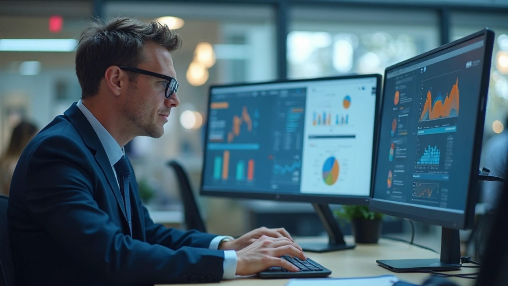 UX-onderzoeker analyseert gebruikersgedragsgegevens op meerdere schermen